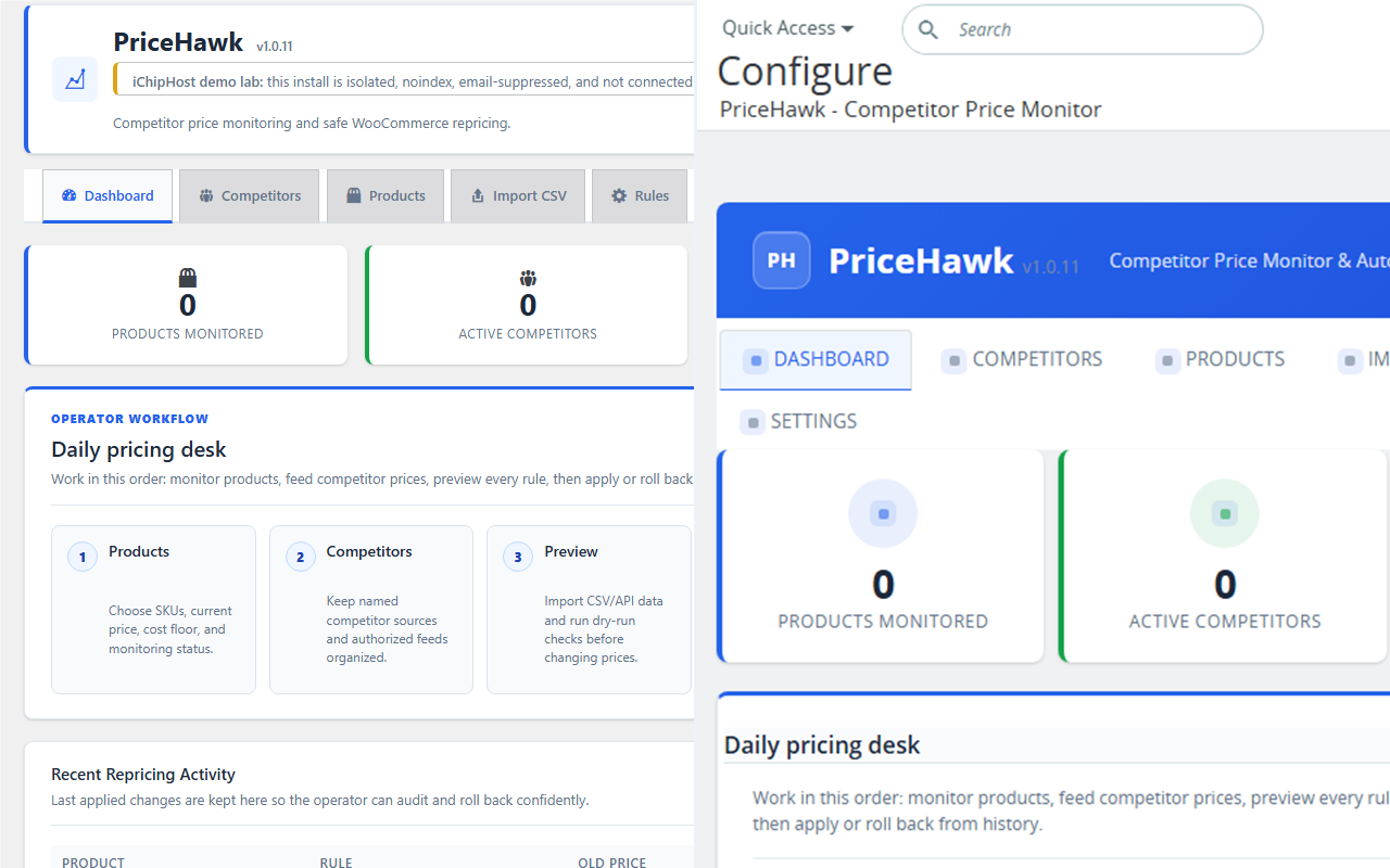 PriceHawk for WordPress and PrestaShop