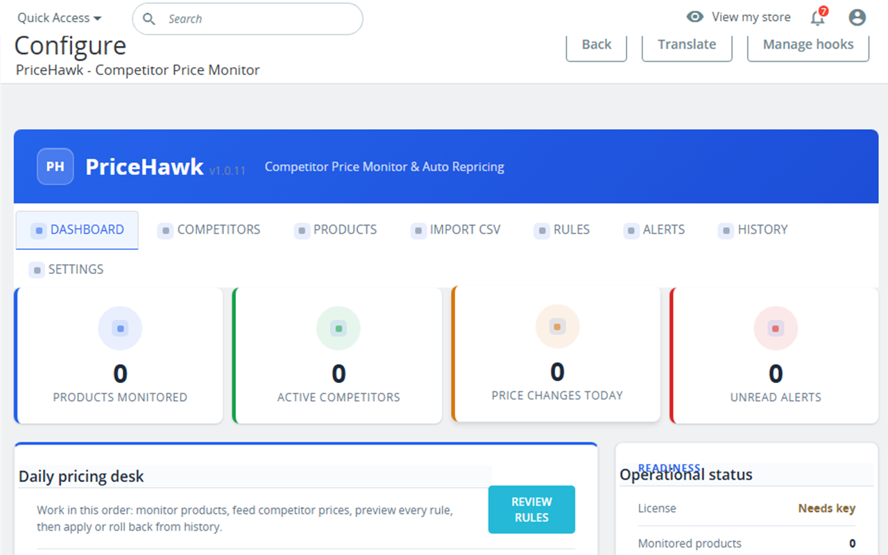 PriceHawk for PrestaShop